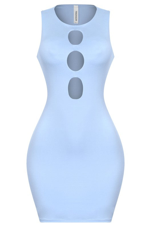Avianna Sleeveless Dress (Light Blue) - Style Baby OMG Fashion Boutique - Stylebabyomg - Buy - Aesthetic Baddie Outfits - Babyboo - OOTD - Shie 