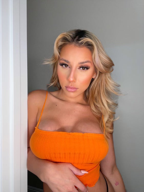 Ariel Orange Ruffle Crop Top - Style Baby OMG Fashion Boutique - Stylebabyomg - Buy - Aesthetic Baddie Outfits - Babyboo - OOTD - Shie 