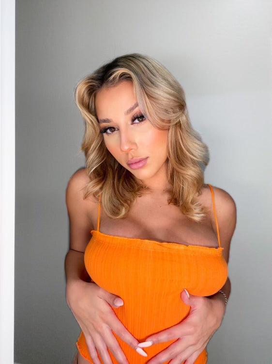 Ariel Orange Ruffle Crop Top - Style Baby OMG Fashion Boutique - Stylebabyomg - Buy - Aesthetic Baddie Outfits - Babyboo - OOTD - Shie 