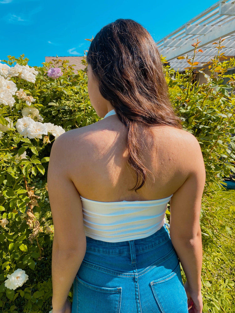 Ally Backless Top (White) - Style Baby OMG Fashion Boutique - Stylebabyomg - Buy - Aesthetic Baddie Outfits - Babyboo - OOTD - Shie 