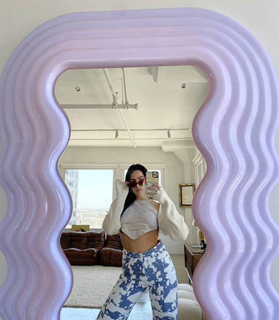 Bailey Blue & White Vintage Denim pants - Style Baby OMG Fashion Boutique - Stylebabyomg - Buy - Aesthetic Baddie Outfits - Babyboo - OOTD - Shie 